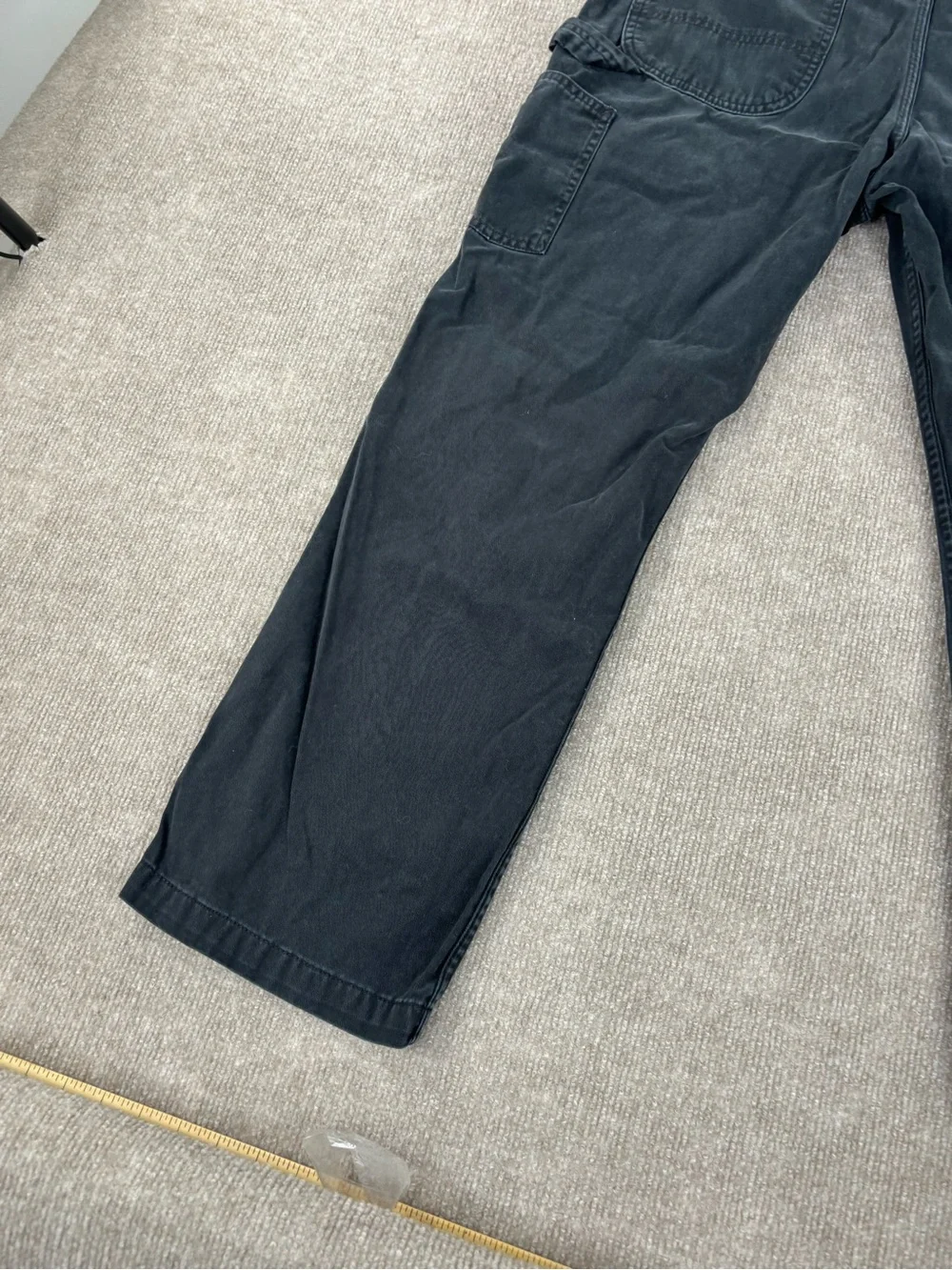 Carhartt Pants Mens 36x30 Black Relaxed Fit Canvas Carpenter Work B324-BLK